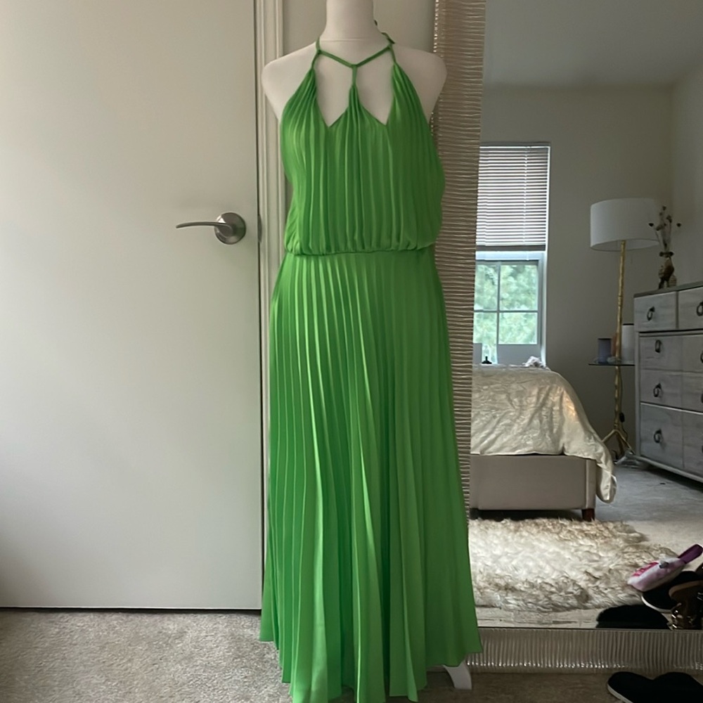 NYT neon green Sandro dress